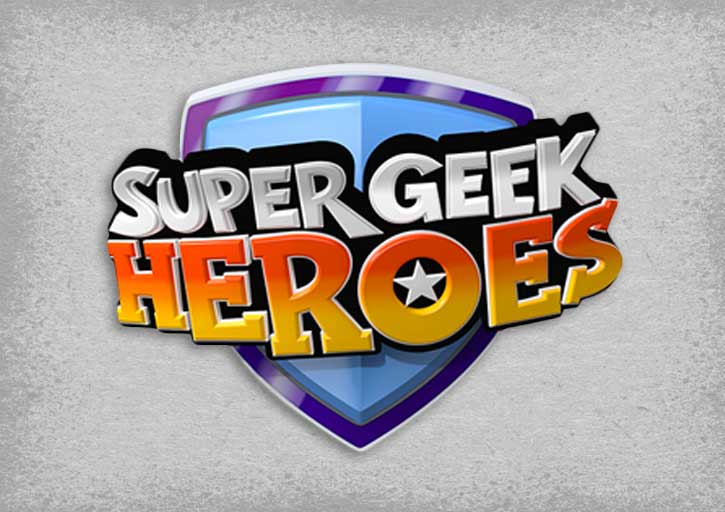 SUPER GEEK HEROES LOGO 3D