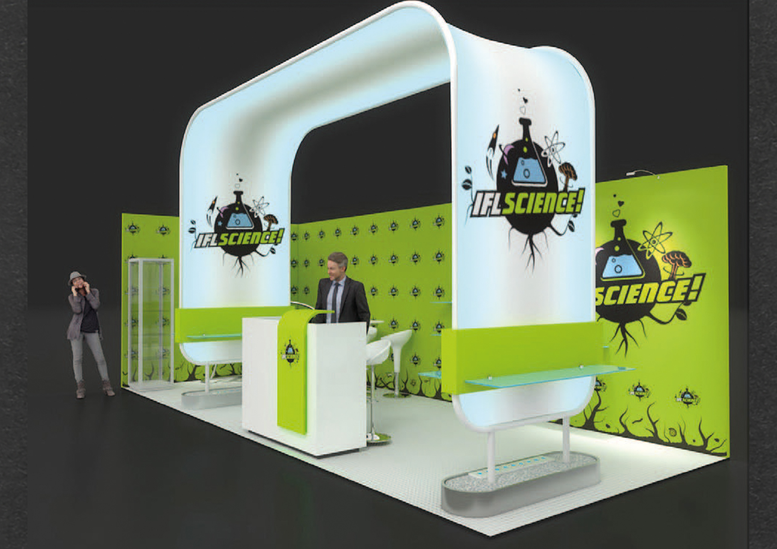 ifl science exhibition stand mockup