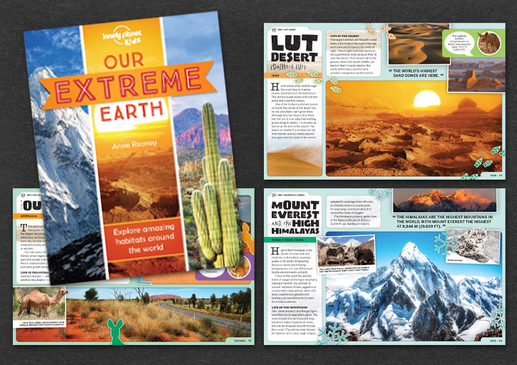 OUR EXTREME EARTH BOOK COVER AND SPREADS
