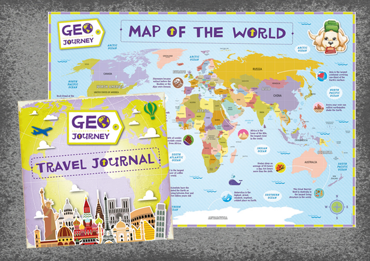GEO JOURNEY PRINTED MAP AND PACKAGING